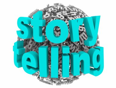 Storytelling Communication Share Experience Letter Sphere 3d Illustration clipart