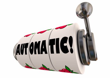Otomatik kolay otomatik işlem anlık kazanmak Slot makinesidir 3d çizim