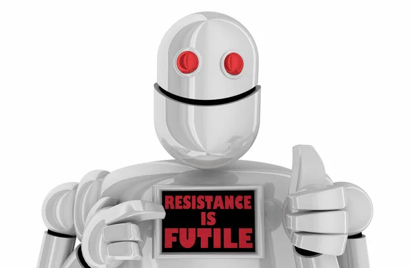 Resistência Fútil Robot Assimilação Ilustração — Fotografia de Stock