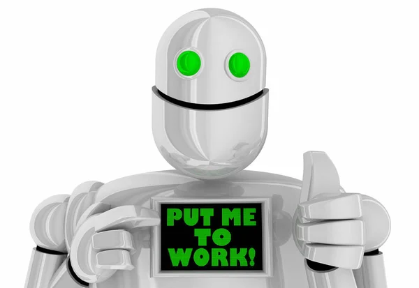 Mets Moi Travail Robot Automatisation Des Processus Rpa Illustration — Photo