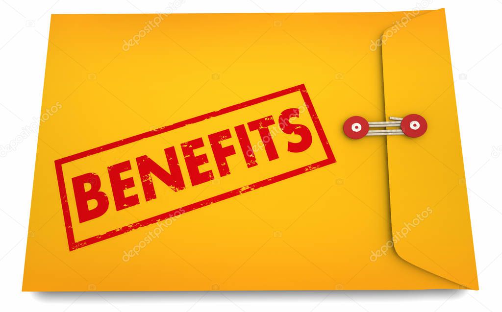 Benefits Perks Sign Up Registration Information Envelope 3d Illustration