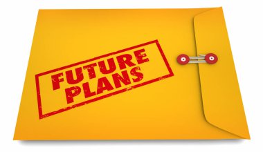 Gelecek planları proaktif strateji zarf seyir ileri 3d çizim