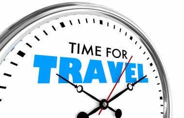 Süre seyahat etmek turizm tatil tatil saat 3d çizim