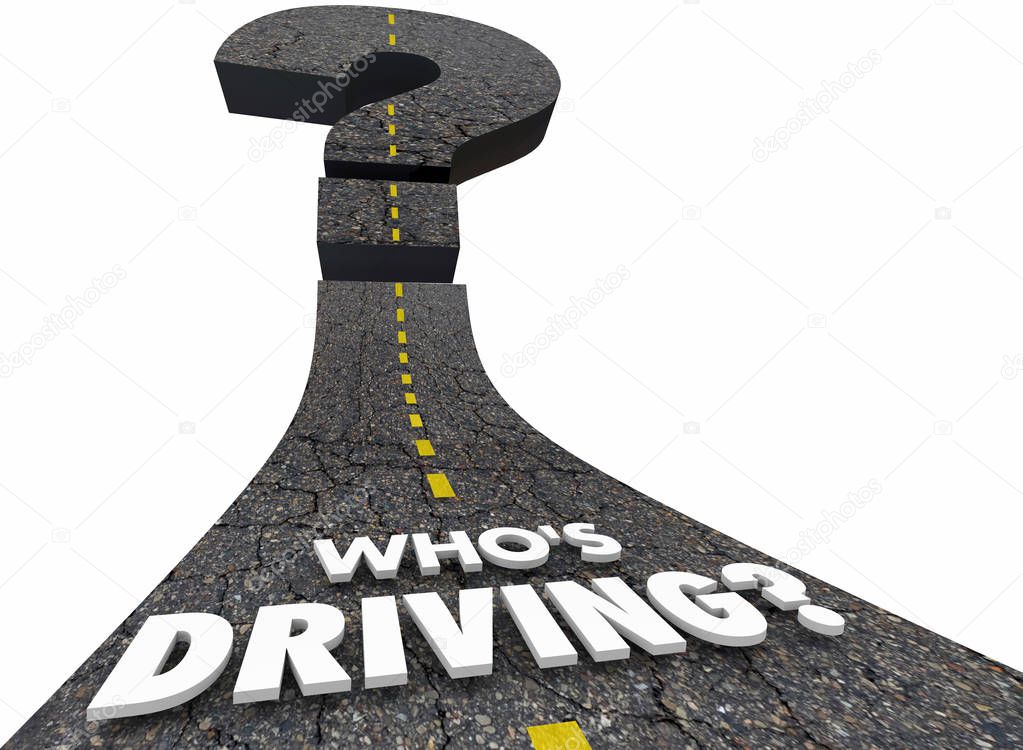 Whos Driving Travel Road Steering Leader 3d Illustration