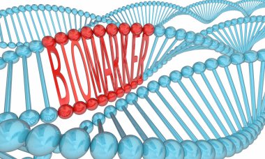 Biyomarker Dna Strand tıbbi araştırma 3d çizim