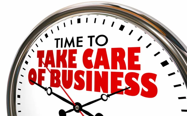 ビジネスの世話をする イラストを時計 — ストック写真