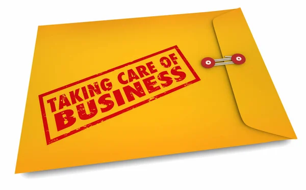 Taking Care Business Envelop Get Things Done Illustratie — Stockfoto