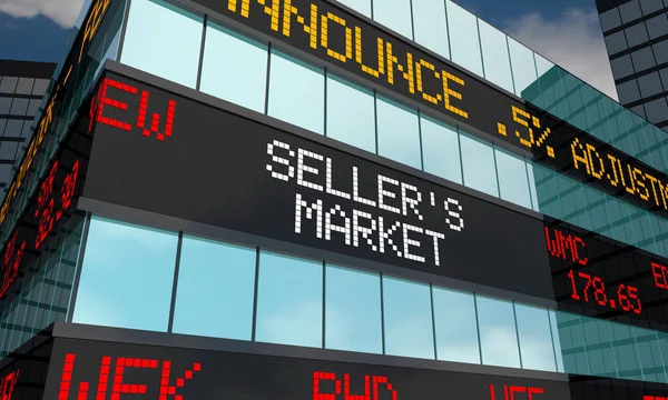 Sellers Market Ticker Wall Street Stock High Prices Illustration — Stock Photo, Image