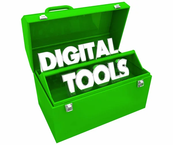 Digitale Tools Online Web Mobiliteit Toolbox Illustratie — Stockfoto