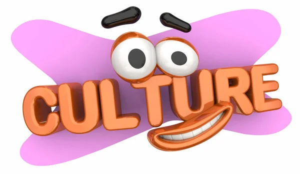 Culture Language Heritage Cartoon Face Illustration — Stock Photo, Image