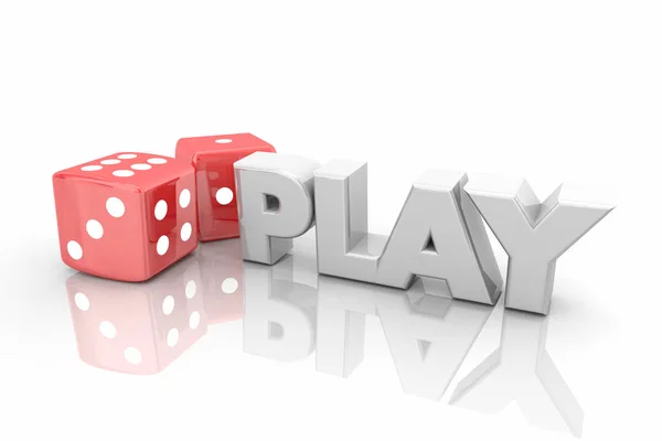 Spela Tärning Spel Chans Gamble Word Illustration — Stockfoto