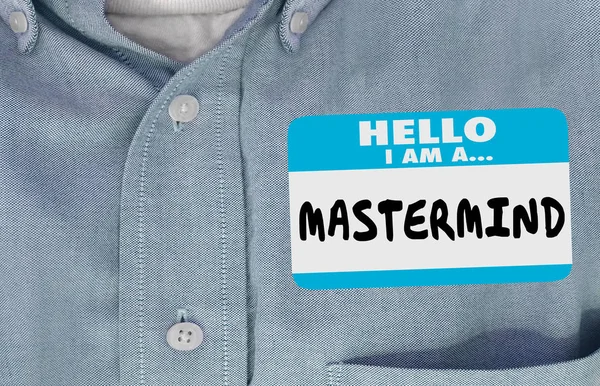 Beyni adı etiketi etiket dahi akıllı kişi 3d çizim