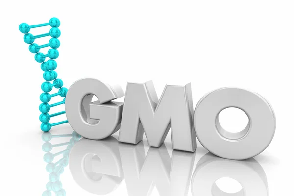 Gmo Géntechnológiával Módosított Organizmus Dns Illusztráció — Stock Fotó