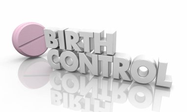 Doğum kontrol hapı kontraseptif 3d çizim
