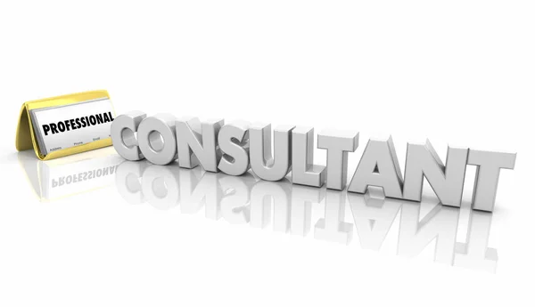 Titulaire Carte Visite Consultant Word Illustration — Photo