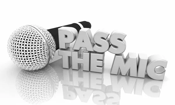 Pass Microphone Share Communication Illustration — Stock Photo, Image