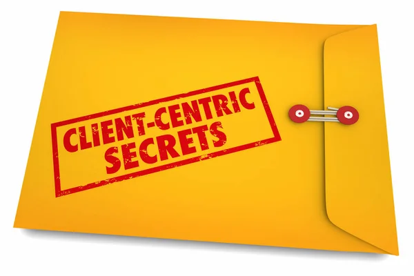 Secretos Centrados Cliente Que Escriben Sobre Amarillo Ilustración Sobre Fondo — Foto de Stock