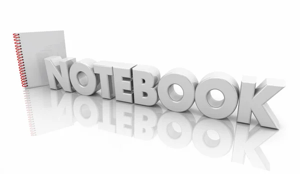 Notebook Illustration Vit Bakgrund — Stockfoto