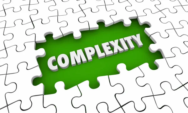 Complexiteit Complicaties Puzzel Stukjes Holes Illustratie — Stockfoto