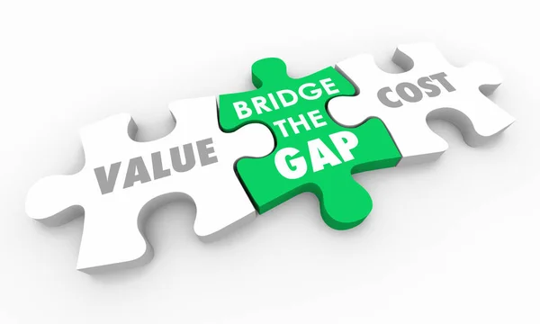 Value Bridge Gap Puzes — стоковое фото