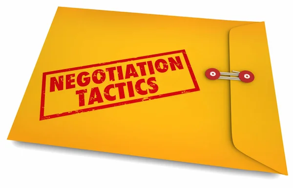 Negociação Tática Segredos Envelope Amarelo Ilustração — Fotografia de Stock