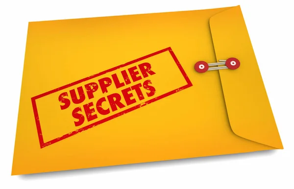 Supplier Secrets Vendor Business Yellow Envelope Illustration — Stock Photo, Image