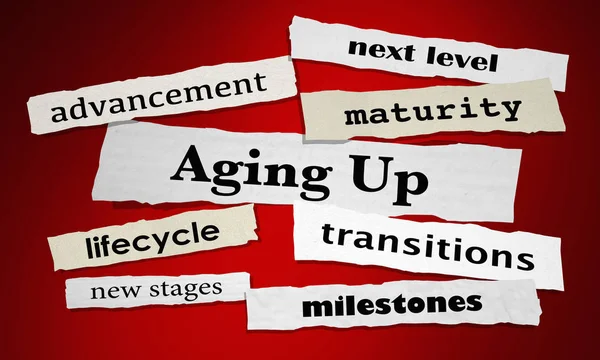 Aging Newspaper Headlines Illustration — Stock Photo, Image