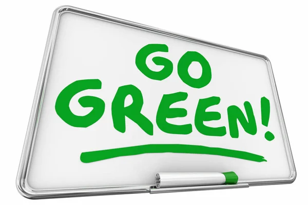 Green Recycle Environment Dry Erase Board Words Illustration — Stock fotografie