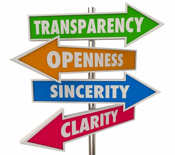 Transparency Words Arrows Illustration — Stock Photo, Image