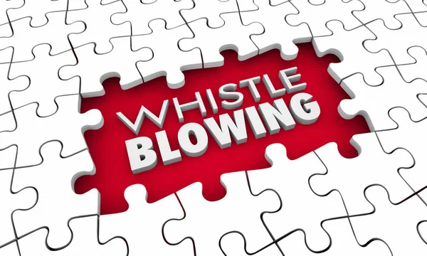 Whistleblowing Crusader Truth Teller Puzzle Pieces Hole Illustration — Stock Photo, Image