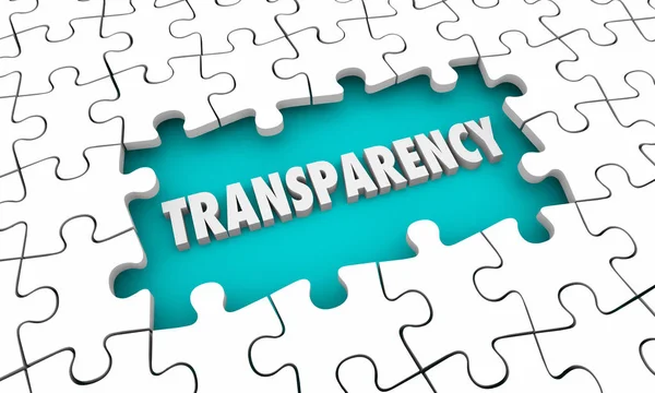Transparantie Openheid Duidelijkheid Raadselstukken Holes Illustratie — Stockfoto
