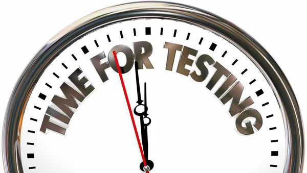 Tempo Para Testar Exames Avaliação Palavras Ilustração — Fotografia de Stock