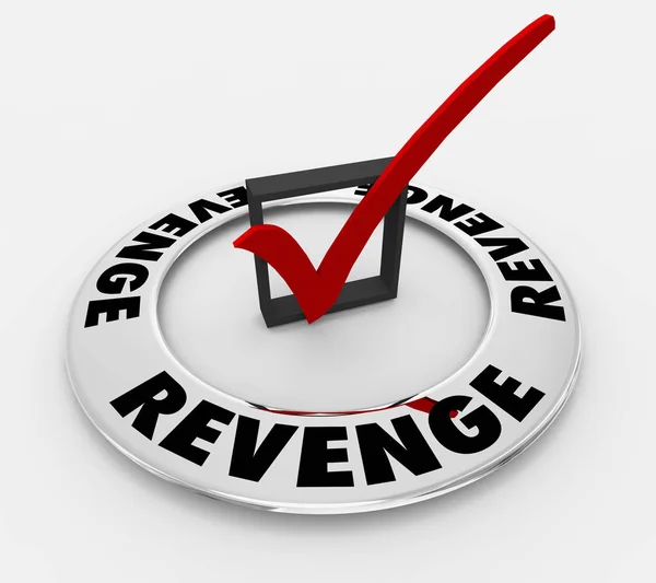 Revenge Payback Word Check Mark Box Illustration — Stock Photo, Image