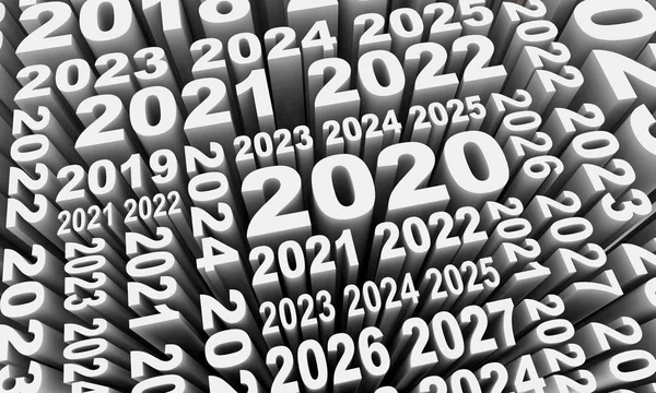 2020 Έτη Αριθμούς Κολάζ Απεικόνιση — Φωτογραφία Αρχείου