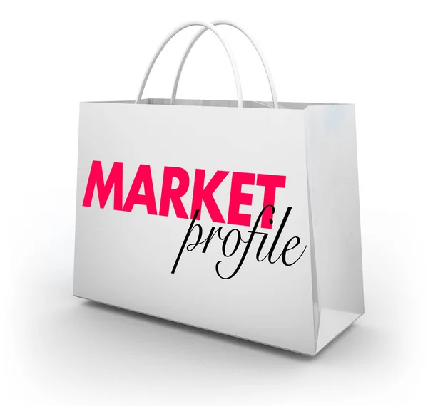 Profilo Mercato Analisi Commerciale Shopping Bag Illustrazione — Foto Stock