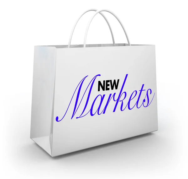 Nieuwe Markten Opkomende Business Industries Shopping Bag Illustratie — Stockfoto