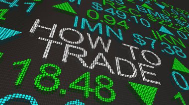 Nasıl borsa senedi Ticaret 3d resimde kelimeler
