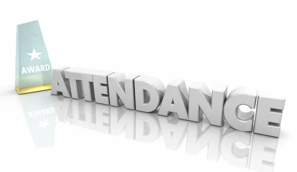 Attendance Award Perfect Record Words Illustration — Stock Photo, Image