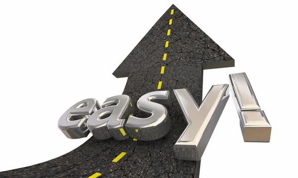 Easy Simple Fast Road Arrow Success Illustration — Stock Photo, Image