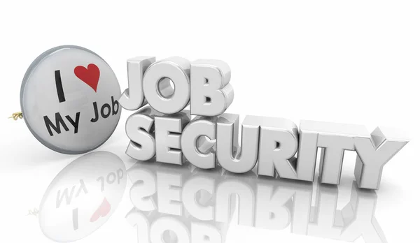 Job Sicherheit Karriere Sicheres Wort Illustration — Stockfoto