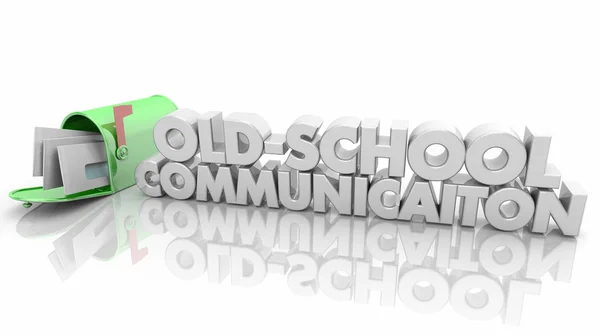 Old School Communication Mailbox Word Illustration — Stock Photo, Image