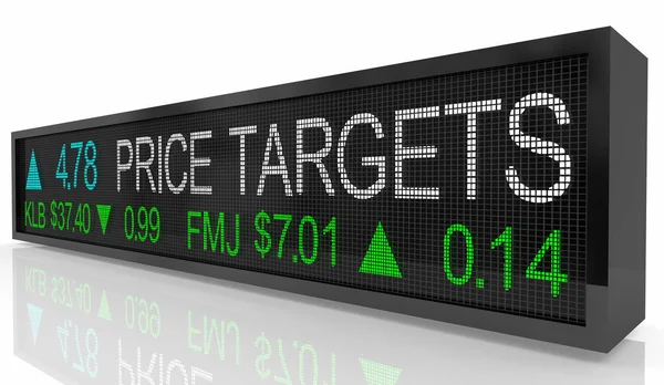 Price Targets Stock Market Ticker Box Illustration — Stock Photo, Image