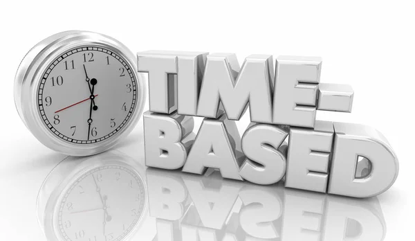 Tidsbaserad Klocka Timing Word Illustration — Stockfoto