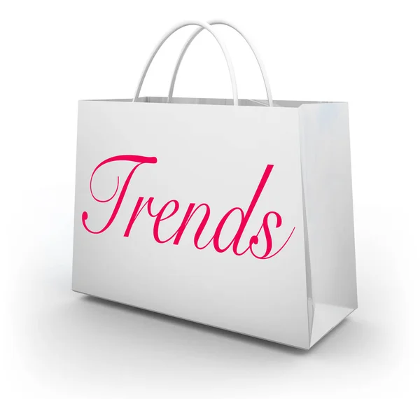 Trender Popularitet Senaste Buzz Shopping Väska Illustration — Stockfoto
