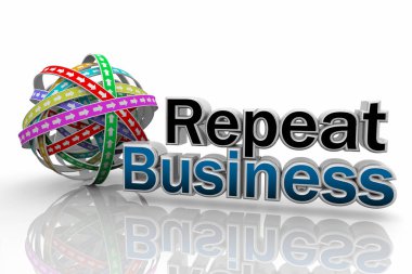 Repeat Business Customer Endless Cycle 3d Illustration clipart