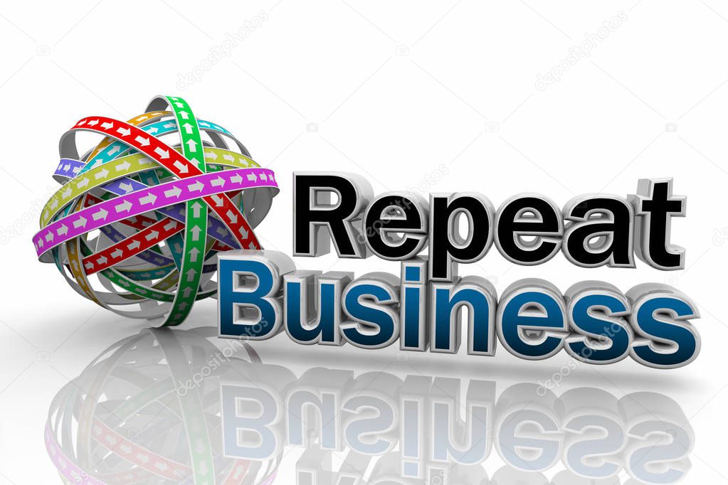 Repeat Business Customer Endless Cycle 3d Illustration