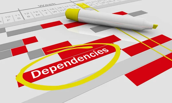 Dependencies Effects Results Tracking Chart 3d Illustration — Stock Photo, Image