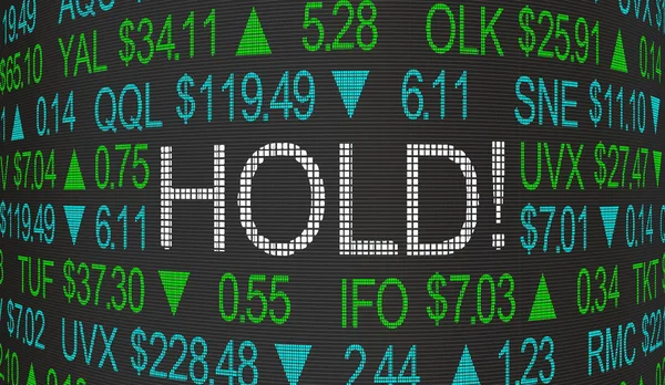 Hold Order Stock Market Ticker 3d Illustration