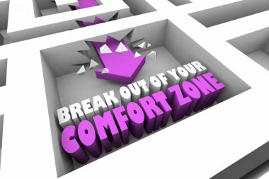 Break konfor bölgesi labirent ok dışında 3d çizim