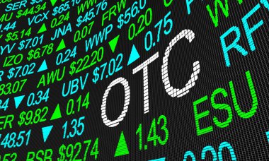 OTC Over the Counter Trading Stock Market 3d Illustration clipart